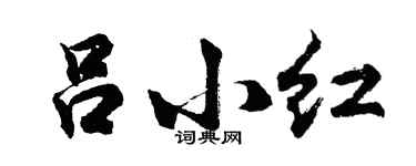 胡問遂呂小紅行書個性簽名怎么寫