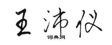 駱恆光王沛儀行書個性簽名怎么寫