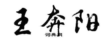 胡問遂王奔陽行書個性簽名怎么寫