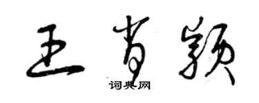 曾慶福王肖穎草書個性簽名怎么寫