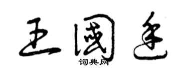 曾慶福王國廷草書個性簽名怎么寫