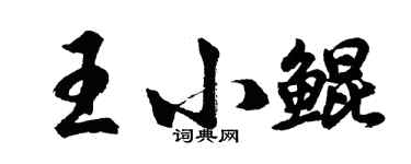 胡問遂王小鯤行書個性簽名怎么寫