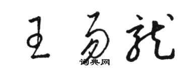 駱恆光王易龍草書個性簽名怎么寫