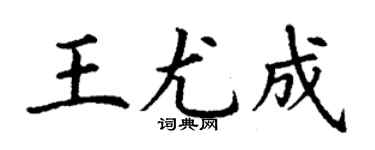 丁謙王尤成楷書個性簽名怎么寫