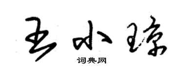 朱錫榮王小瓊草書個性簽名怎么寫