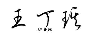 梁錦英王丁琪草書個性簽名怎么寫