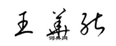 梁錦英王華能草書個性簽名怎么寫