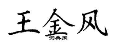 丁謙王金風楷書個性簽名怎么寫