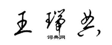 梁錦英王瑞典草書個性簽名怎么寫