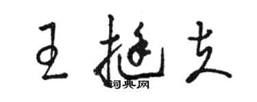 駱恆光王挺夫草書個性簽名怎么寫