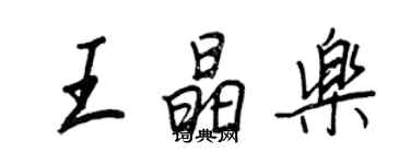 王正良王晶樂行書個性簽名怎么寫