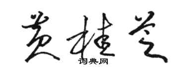 駱恆光黃桂芝草書個性簽名怎么寫