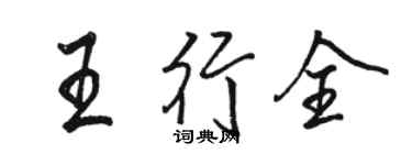 駱恆光王行全行書個性簽名怎么寫