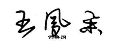 朱錫榮王鳳舉草書個性簽名怎么寫