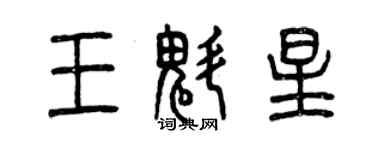 曾慶福王魁星篆書個性簽名怎么寫