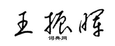 梁錦英王振暉草書個性簽名怎么寫