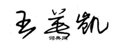 朱錫榮王英凱草書個性簽名怎么寫