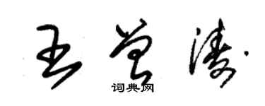 朱錫榮王曾濤草書個性簽名怎么寫