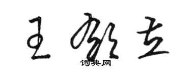 駱恆光王郁立草書個性簽名怎么寫