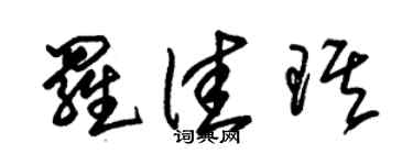 朱錫榮羅佳琪草書個性簽名怎么寫