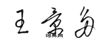 駱恆光王景多草書個性簽名怎么寫