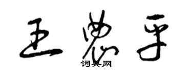 曾慶福王農平草書個性簽名怎么寫