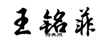 胡問遂王銘菲行書個性簽名怎么寫