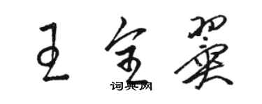 駱恆光王全翼草書個性簽名怎么寫