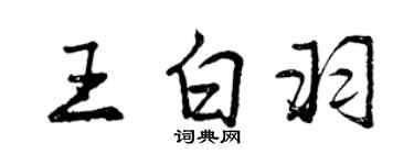 曾慶福王白羽行書個性簽名怎么寫