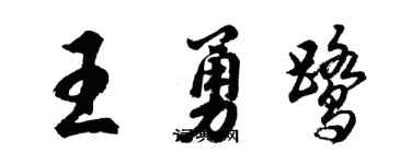 胡問遂王勇鷺行書個性簽名怎么寫