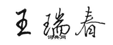 駱恆光王瑞春行書個性簽名怎么寫