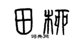 曾慶福田柳篆書個性簽名怎么寫