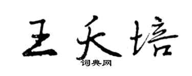 曾慶福王夭培行書個性簽名怎么寫