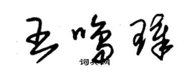 朱錫榮王鳴璋草書個性簽名怎么寫