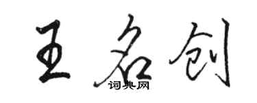 駱恆光王名創行書個性簽名怎么寫