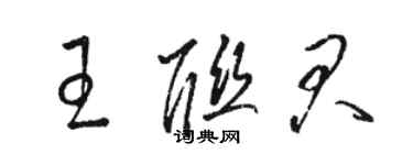 駱恆光王聯君草書個性簽名怎么寫