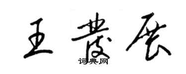 梁錦英王發展草書個性簽名怎么寫