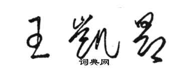 駱恆光王凱昂草書個性簽名怎么寫