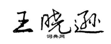 曾慶福王曉遜行書個性簽名怎么寫