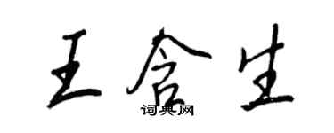 王正良王含生行書個性簽名怎么寫