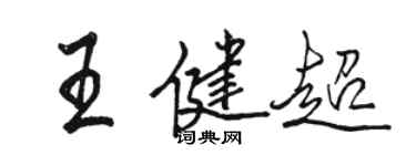 駱恆光王健超行書個性簽名怎么寫