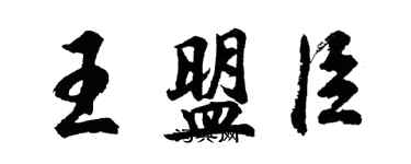 胡問遂王盟臣行書個性簽名怎么寫