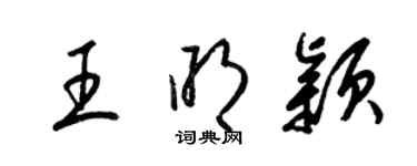 梁錦英王明穎草書個性簽名怎么寫