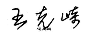 朱錫榮王克崎草書個性簽名怎么寫