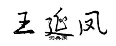 曾慶福王延鳳行書個性簽名怎么寫