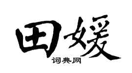 翁闓運田媛楷書個性簽名怎么寫