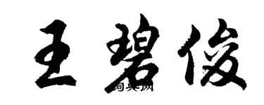 胡問遂王碧俊行書個性簽名怎么寫