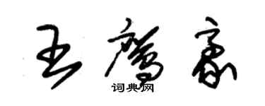 朱錫榮王鷹豪草書個性簽名怎么寫