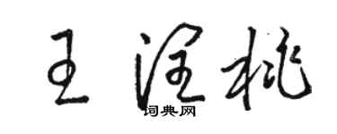 駱恆光王潤桃草書個性簽名怎么寫