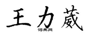 丁謙王力葳楷書個性簽名怎么寫